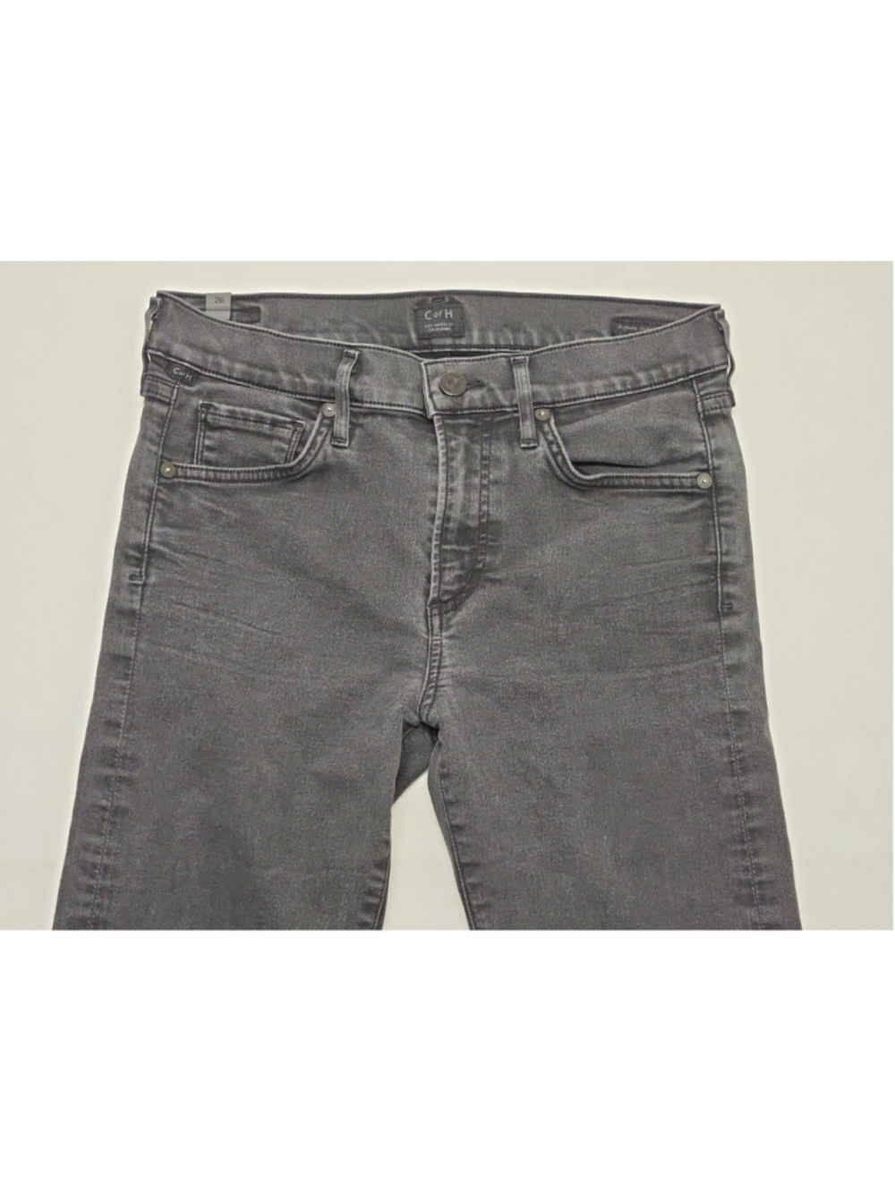 Citizens of Humanity Agnes 26 Faded Black Slim Straight Midrise Jean Denim - Picture 9 of 10